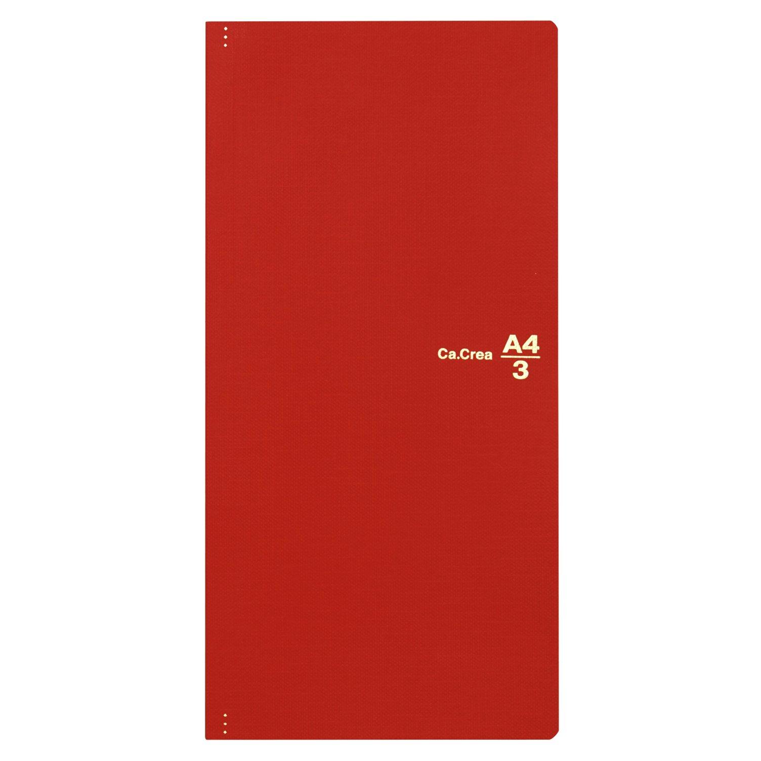 

Plus Notepad, Ka.Crie, A4 x 1/3, Premium Cloth, Matte Red, 77-927