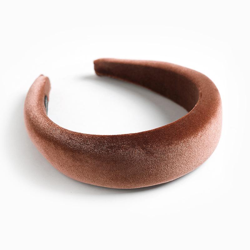 

Европейская и американская повязка на голову из толстого черного вельвета для женщин - Осень/Зима кофейный