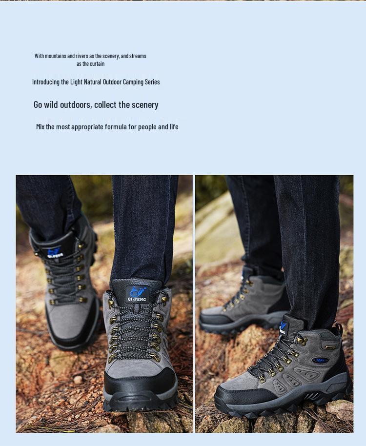 Plus Size Autumn/Winter High-Top Hiking Boots for Couples