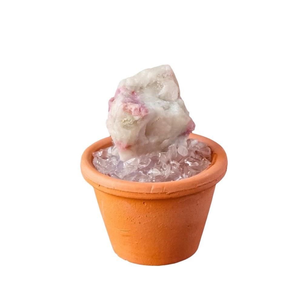 Feng Shui Crystal Stones Potted Plant Mini Decorative Rhinestone Potted Meditation