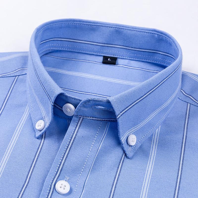 Autumn New Long-sleeved Shirt Men's Fashion Korean Striped Social Shirts Classic Slim Business Office Casual Banquet Dress