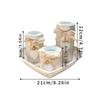 Heart-Shaped Wooden Candle Holder Tray Valentine's Day Home Decor Set