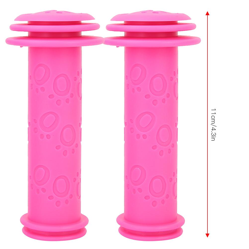 Children s Kids Bike Scooter Handle Bar Anti slip Grips Bicycle Handlebar Grips(rose red)