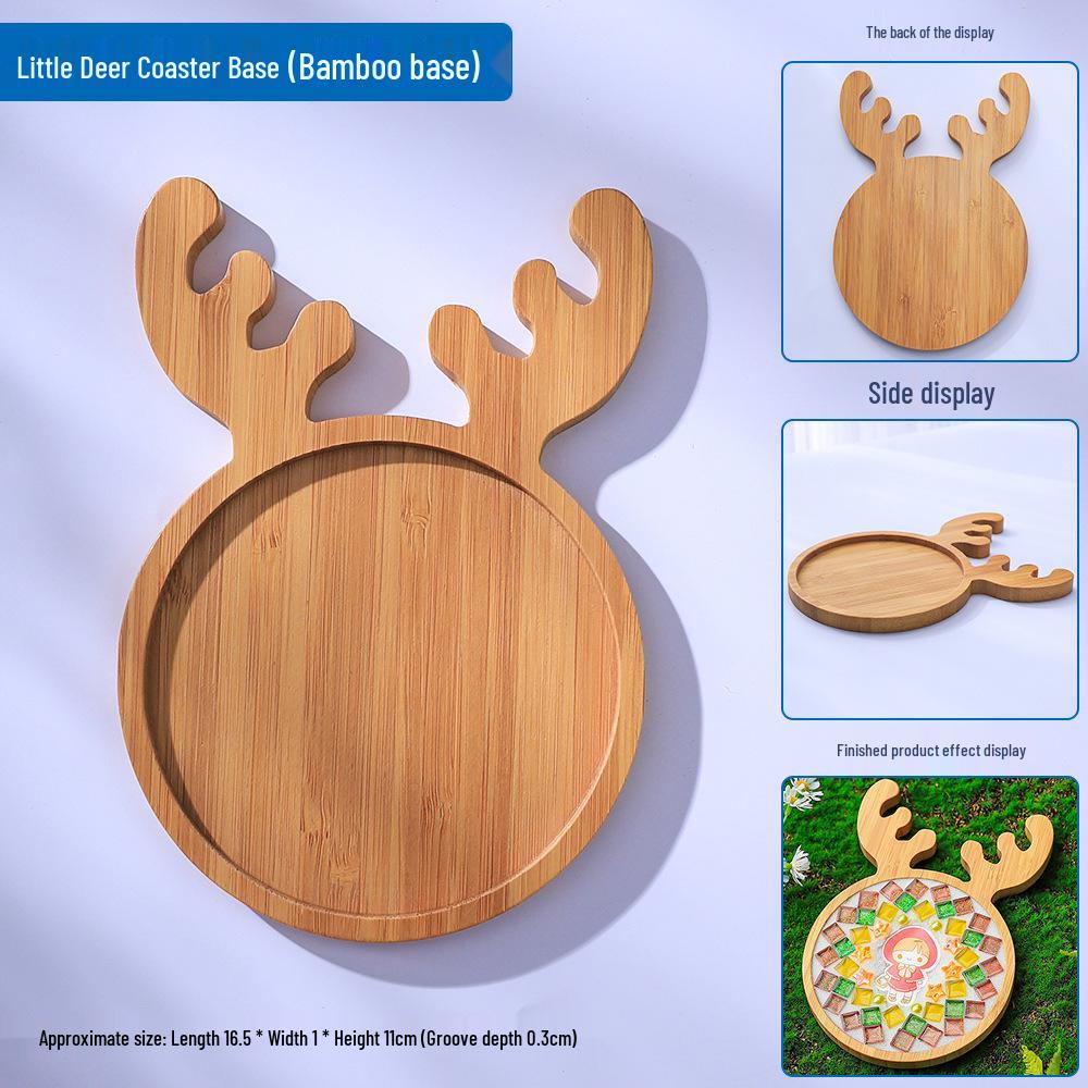 Bamboo Coaster & Placemat DIY Kit for Kids - Square & Round Mosaic Base