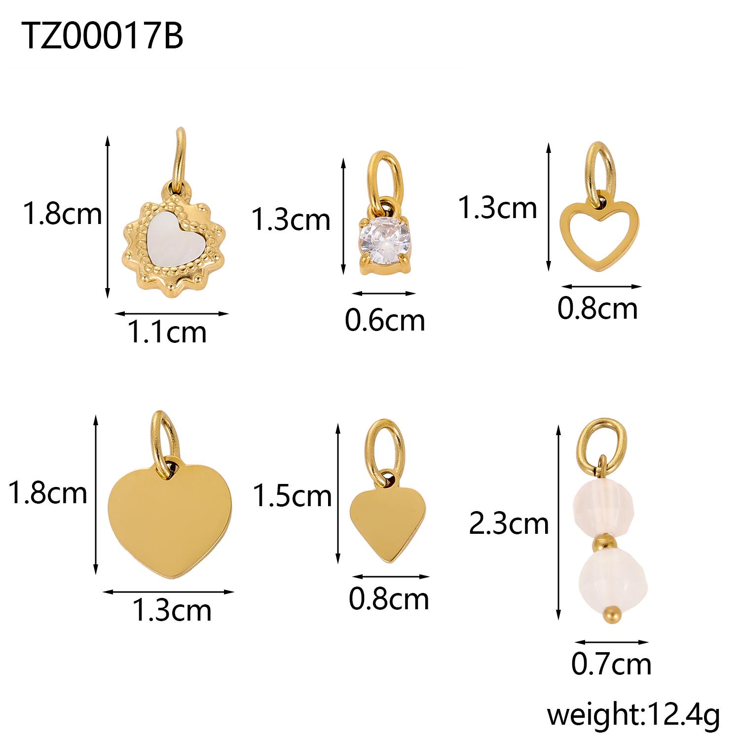 

CARLIDANA Custom Jewelry Heart-shaped Tassel Stainless Steel Pearl Charms Set Creative Personality Chain Necklace for Women
