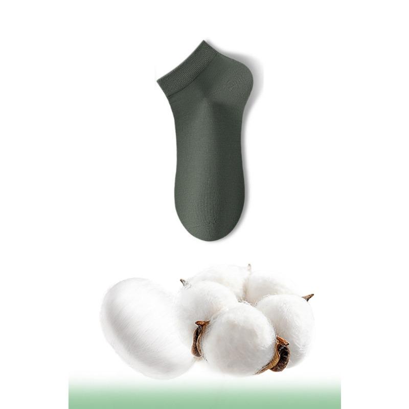 Summer Men's Anti-Bacterial, Breathable, Sweat-Wicking Short-Sleeved Silk-Cotton Socks for Men, Odor-Resistant, Cool-Feeling Short-Sleeved Socks