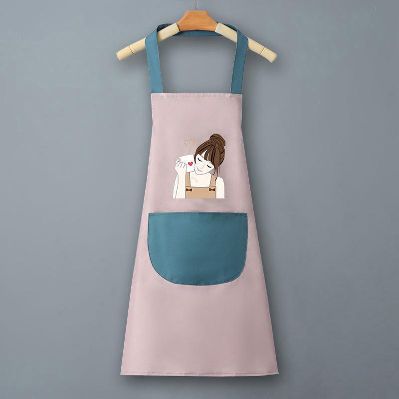 Waterproof & Oil-Proof PVC Logo Apron with Waistband for Kitchen and Catering