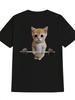 Unisex'S Funny Gym Cat Graphic T-Shirt