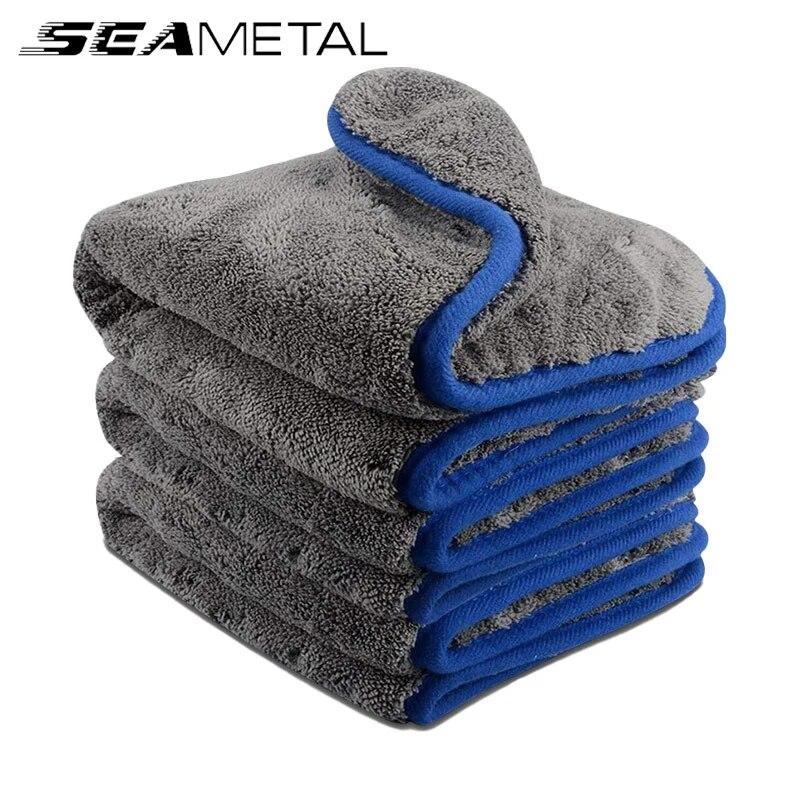 

Мягкое полотенце для чистки мотоцикла SEAMETAL, 1200GSM, полотенце для мытья, 40х40 см, тряпка для ухода за автомобилем, утолщенные влажные и сухие полотенца, аксессуар