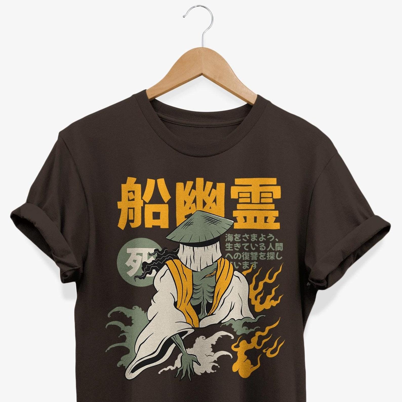Japanese Yokai Ghost Samurai T-Shirt: Urban Streetwear Tee M