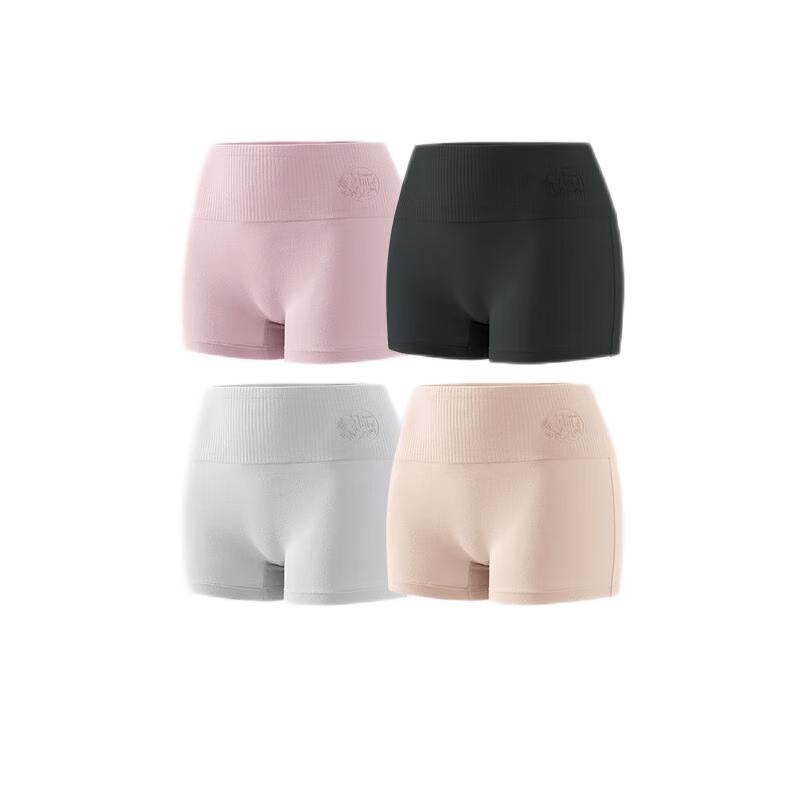 Jindu Women's High-Waist Tummy Control Cotton Boxer Briefs