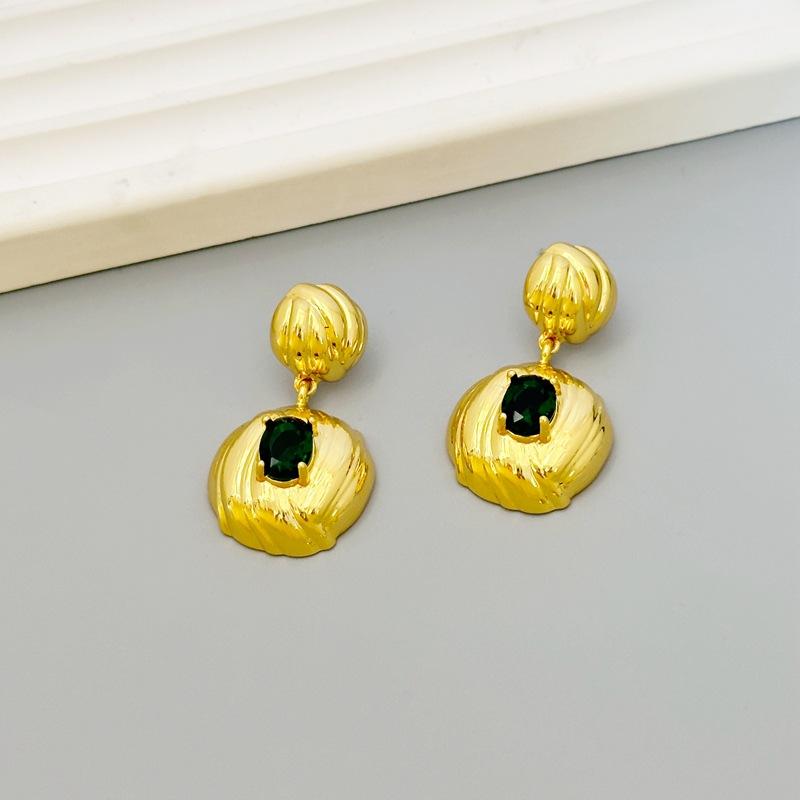 

Retro High-End Personalized Earrings Medieval Fashion Chinese Trendy Zircon Stud Earrings