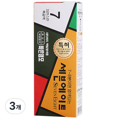 Tinta per capelli grigi Seven Eight, No. 7 marrone scuro, 3 pz.