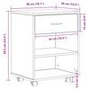 Storage Cabinet Black Oak Effect 46 x 36 x 59 cm