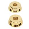 2PCS TL Electric Guitar Jack Cover Round Metal Electrosocket Plate with Mounting Screws Gold