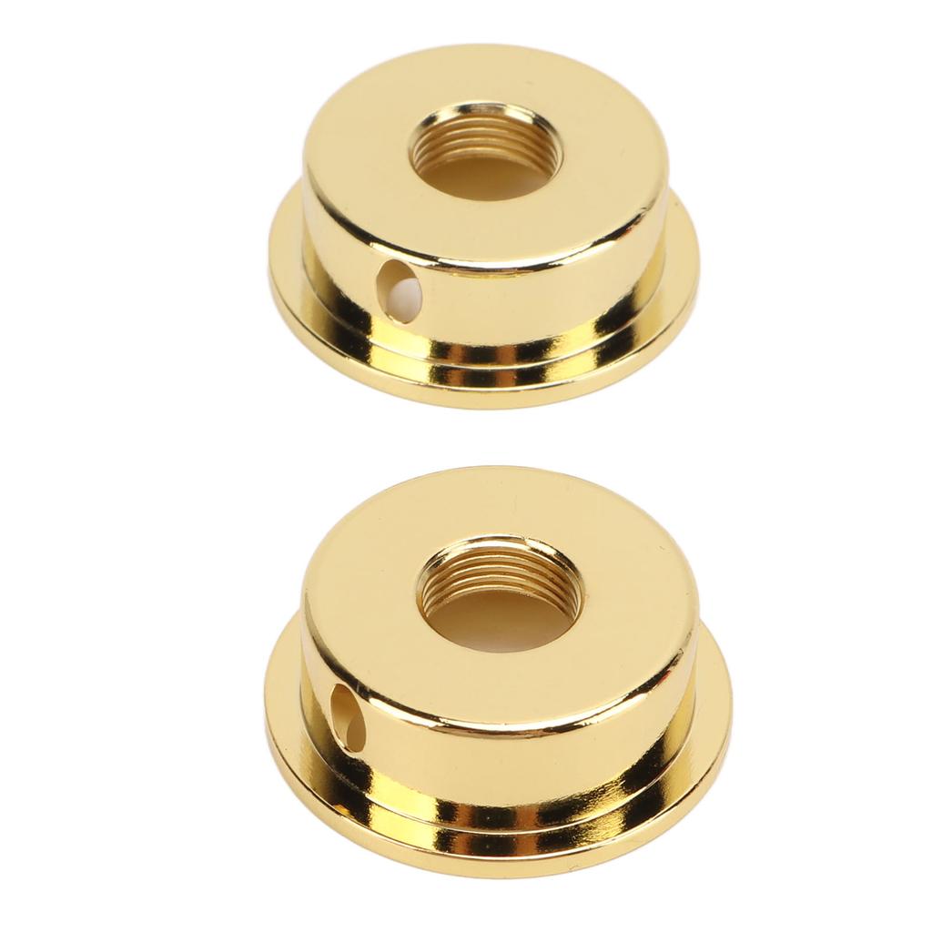 2PCS TL Electric Guitar Jack Cover Round Metal Electrosocket Plate with Mounting Screws Gold