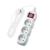 Extension Cord with Switch, 3 Sockets, White, 3 ONNLINE