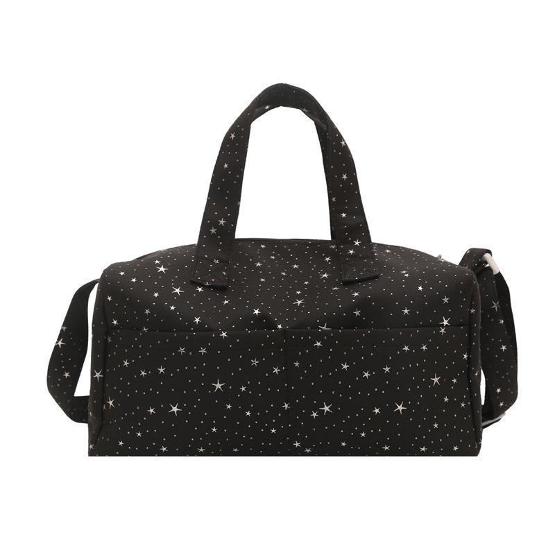 Star Print Large Canvas Crossbody Travel and Fitness Bag
