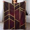 Red and Gold Geometry Throw Blanket Blankets Ands Hair Thins Summer Beddings Blankets