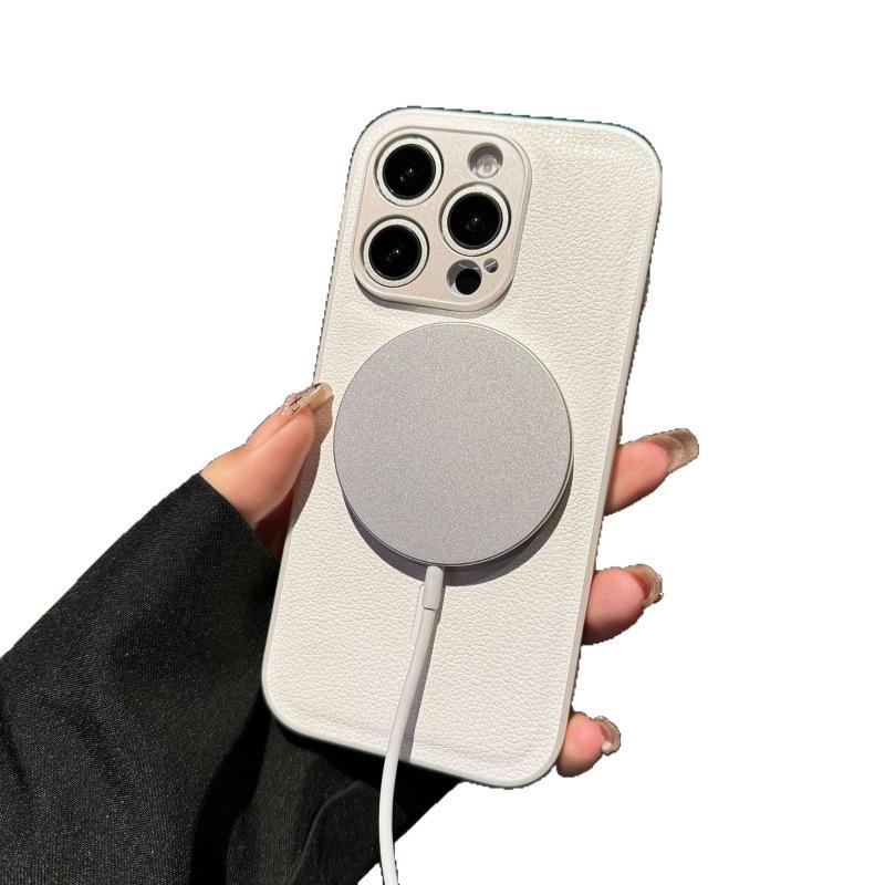 Magnetische PU-Leder Stoßfeste Hülle für Apple 16 Pro Max/iPhone 17 Pro