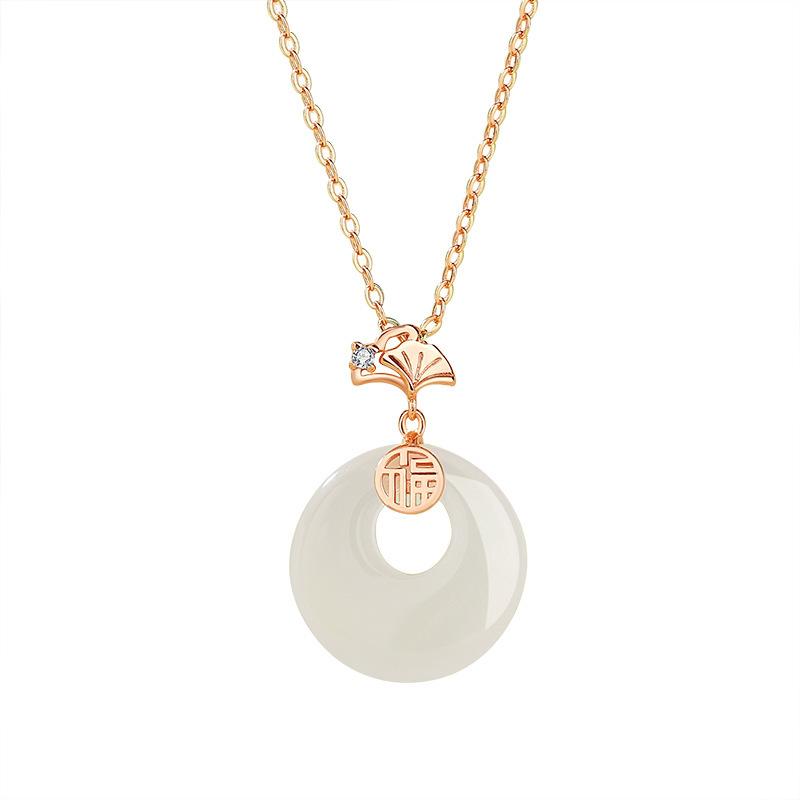 

Sansheng предлагает абрикосовое ожерелье с безопасной пряжкой для женщин, нишевое модное ретро-брендовое ожерелье для женщин