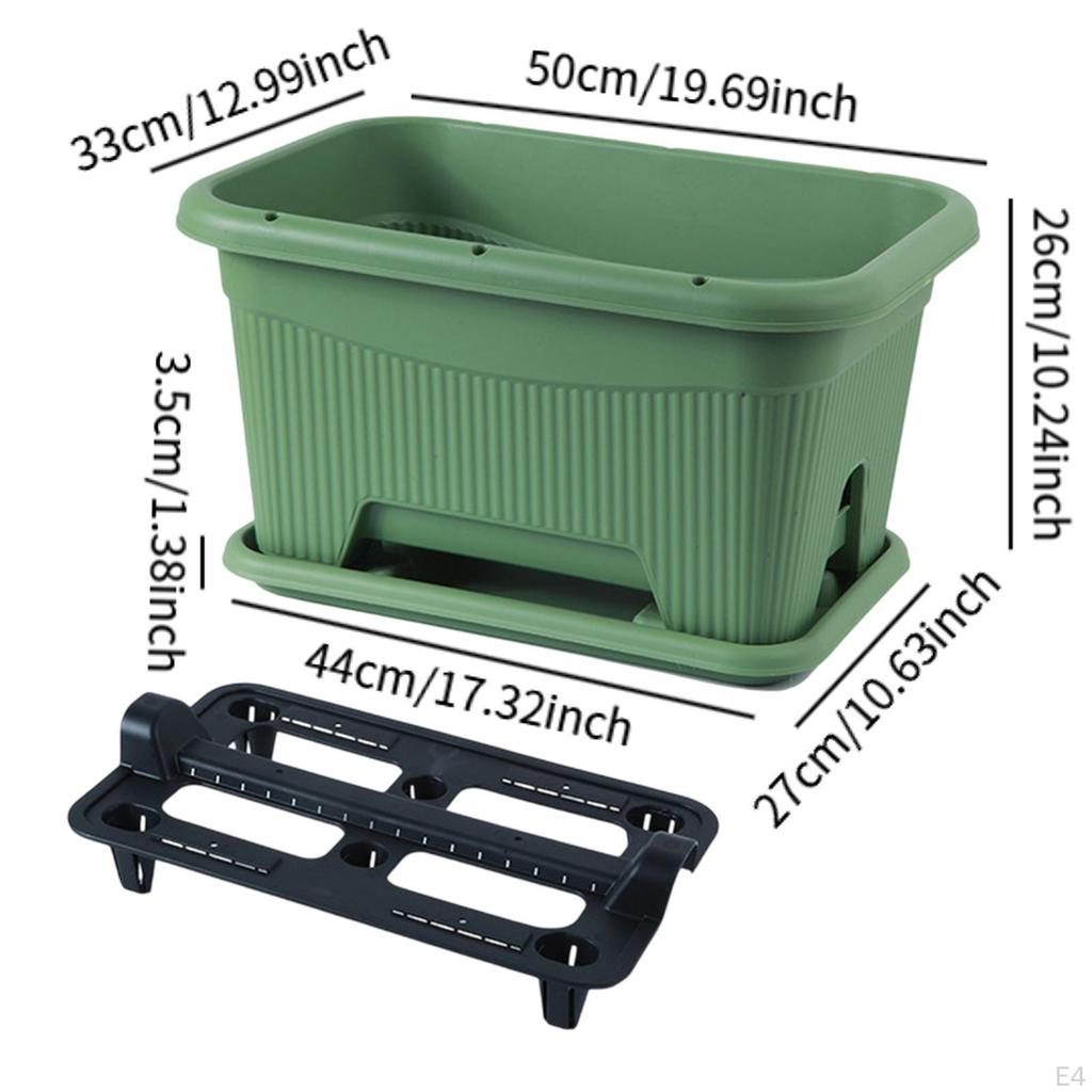 Donica Flower Box o Dużej Pojemności, Pojemnik do Uprawy Warzyw na Werandę, do Gospodarstwa Domowego