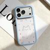 Line Kitten Is Suitable for iPhone17Pro Mobile Phone Case, Anti-drop Apple 16/15 Transparent Protective Case 14 New Women