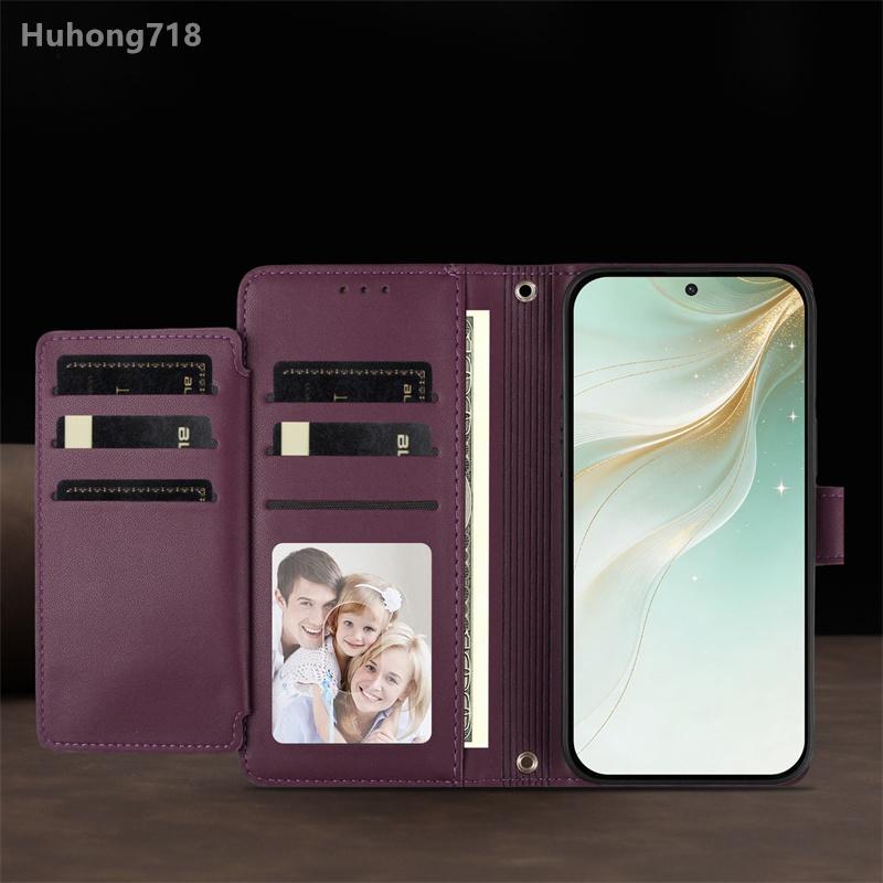 For Redmi 10 11 Prime 11A 13 13X 14R 15 15C Plus 4G 5G Flip Wallet Case Leather Cover With Card Slot Silicone Hand Strap Wireless Charging