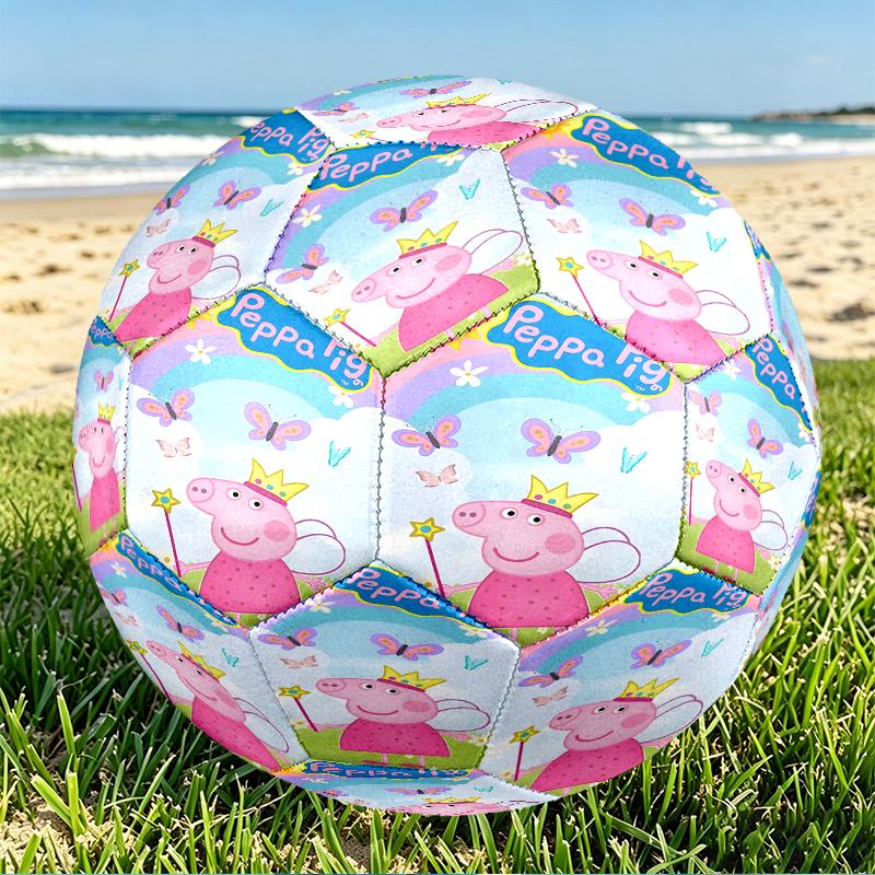 Peppa Pig Print Size 5 Soccer Ball, PU Wear Resistant Football for Match Training and Daily Practice, Birthday Gift for Soccer Fans