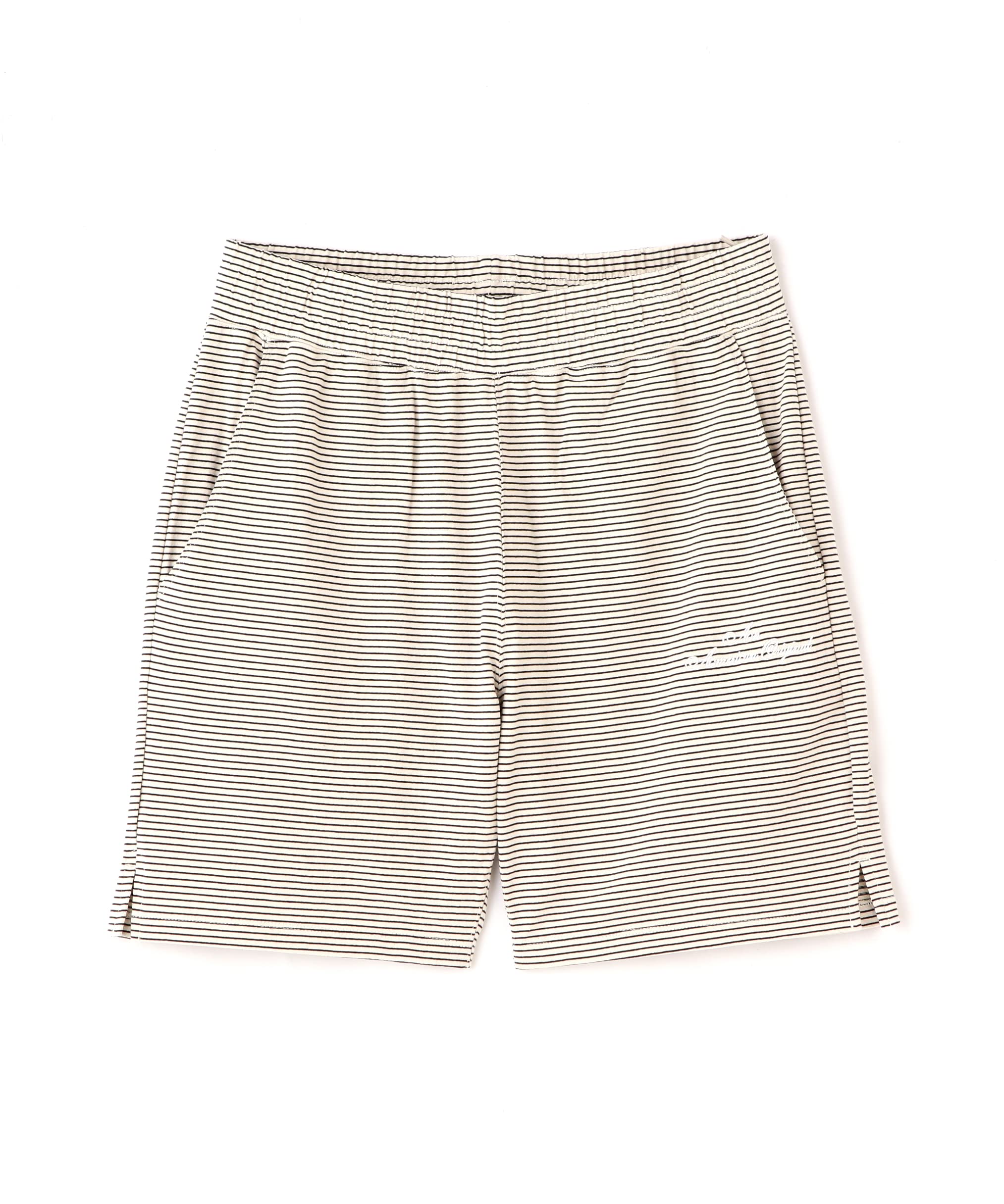 

[Schott] WEB LIMITED CUTSEW SHORTS BLIND STRIPE / Men s Cut and Sew Shorts, Blind Stripe, Size M, 414, Natural, 782-3113010