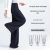 Huili Women's High-Waist Wide-Leg Cropped Casual Pants