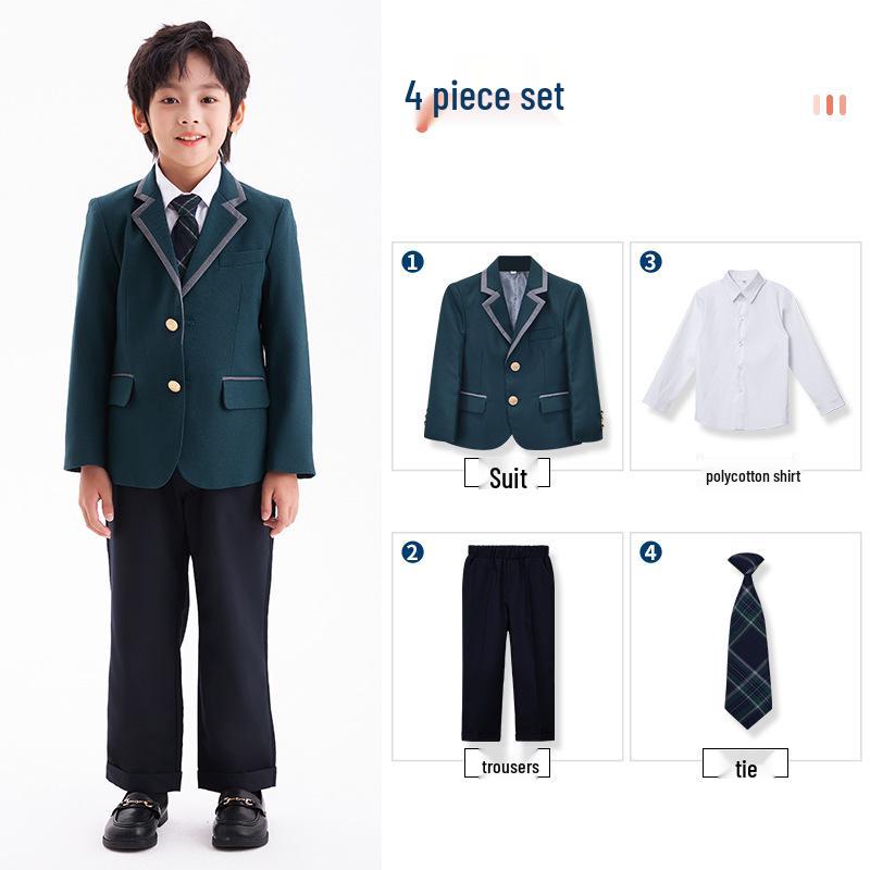 British Style School Uniform Set for Boys & Girls - Autumn/Winter Kindergarten & Performance Suit