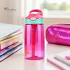 Leak Proof Training Cup for Kids Cartoon Sippy Cup, 470ml Water Bottle with Straw Adjustable Strap, Pop Up Portable Crossbody Drink Container Lid Flip