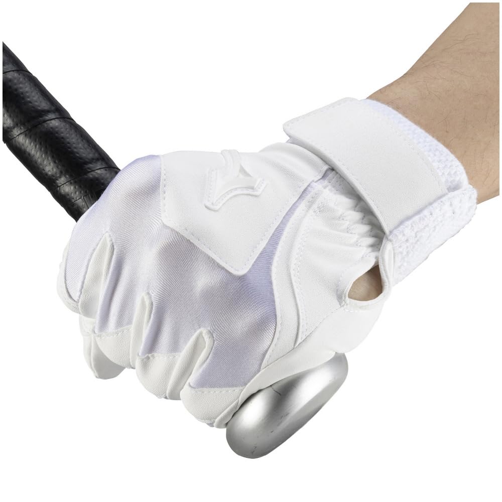MIZUNO Batting High School Baseball Rules Models 1ejeh02210 1ejeh02290 White x L Gloves, Hand-Held, Compliant, (10 White, (26-27cm))