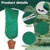 Large Plant Frost Protection Bags - Green PP Anti-Freeze Tree & Shrub Covers with Zipper and Drawstring for Outdoor Winter Weather Conditions