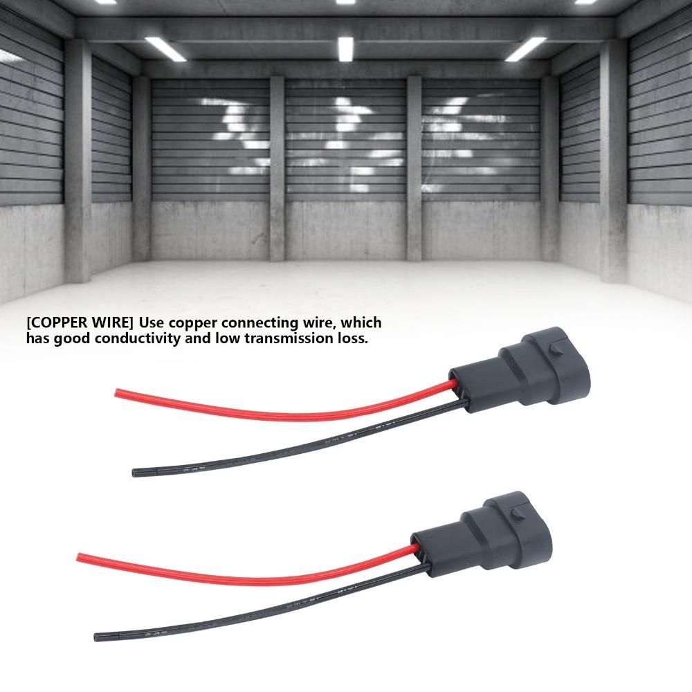 2PCS 12V Male Socket Connector Extension Wiring Male Adapter Socket Wires  Automotive Driving Light
