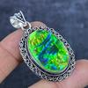 Natural Green Triplet Opal 925 Sterling Silver Jewelry Pendant 2.21" v3G02