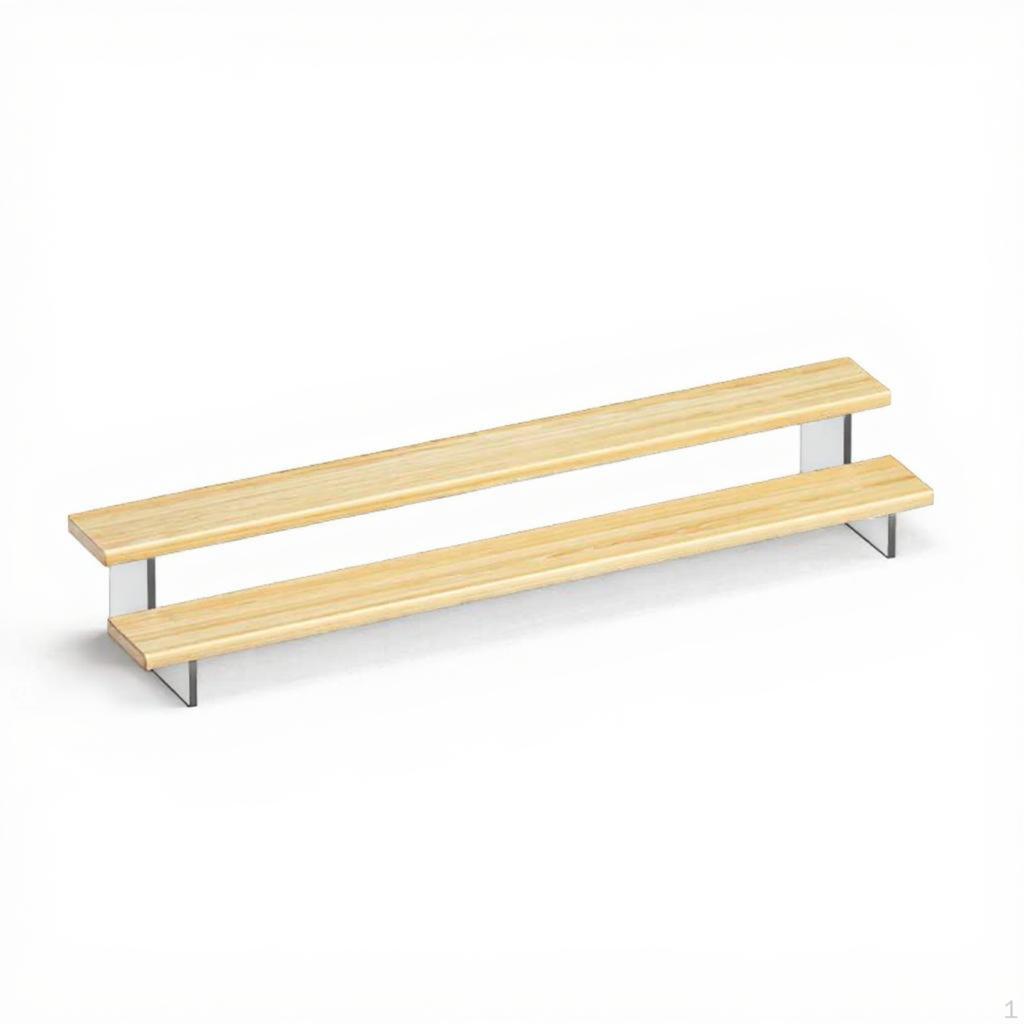 Wooden Display Stand, Acrylic Tiered Organizer, Desktop Shelf, MultiFunctional Storage for