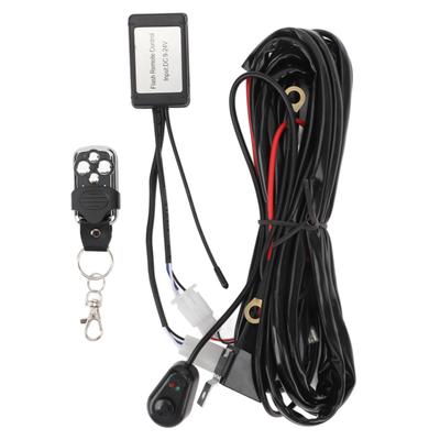 DC12V Remote Wiring Harness Kit 9.84ft 40A 16AWG Wireless Remote Wiring Harness Kit for LED Light Bar Strobe Flash Work