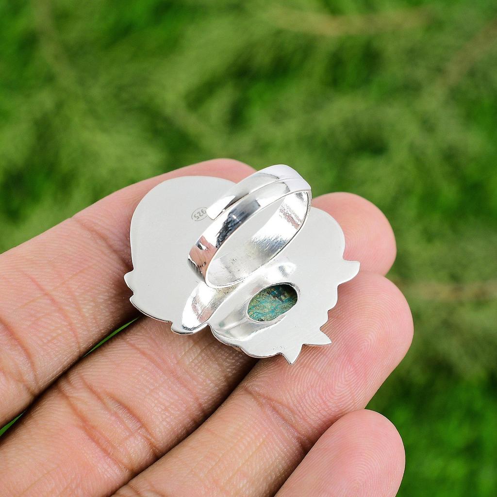Mothers day Deal Sterling Silver Oval Natural Opalina Bezel New Multi Stone Ring