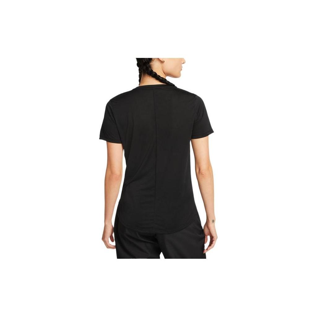 Nike Swoosh Run Quick-Dry Short Sleeve T-Shirt Women Tops Black DM7778-010
