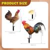 3 Pieces Acrylic Chicken Stakes Inserts Decorative Ground Plugs Yard Ornament for Outdoor