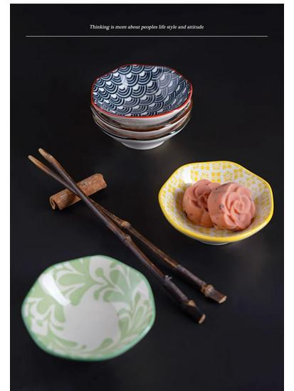 Nine-Compartment Solid Wood & Ceramic Tray for Dried Fruits, Nuts & Tea Snacks - Chinese & Japanese Style.