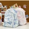 Schoolbag schoolbag female high school student junior high school student Korean version personalized tie-dye backpack large capacity primary