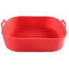 Friteuză cu aer de 22 cm, oală din silicon, căptușeală pentru coș pentru cuptor, tavă de copt antiaderentă
