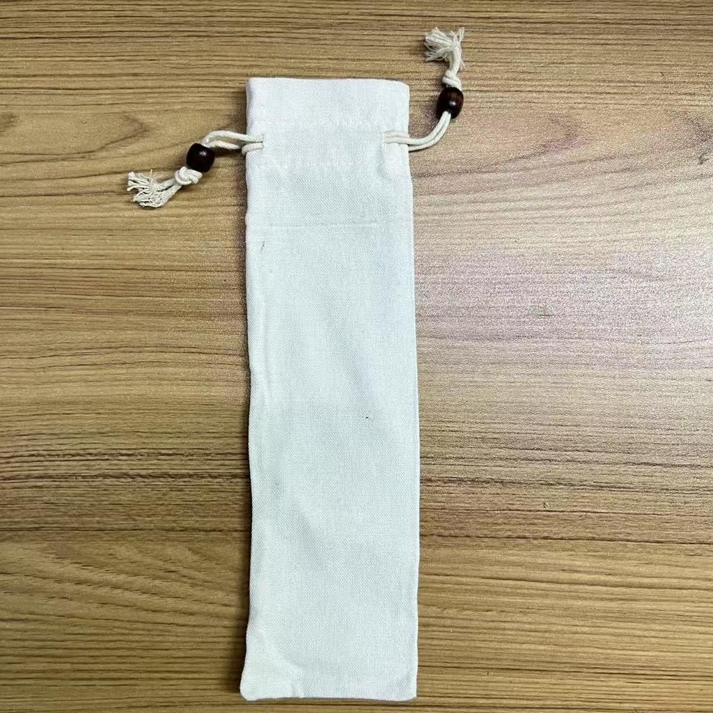 Portable Travel Cutlery Bag - Drawstring Cloth Sleeve for Chopsticks, Knife, Fork & Spoon