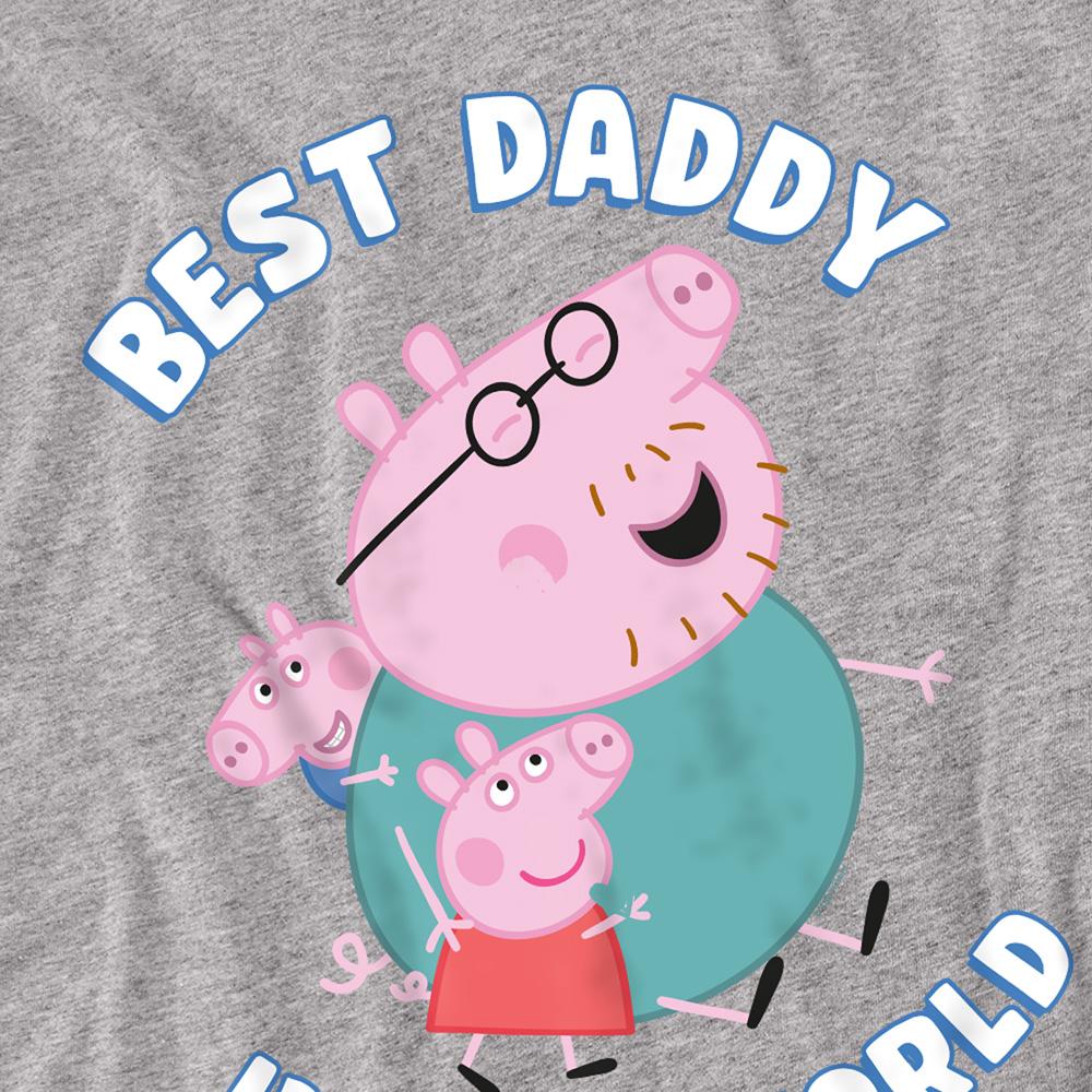 Peppa Pig Unisex Adult Best Daddy In The World Heather Long-Sleeved T-Shirt