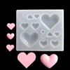 Moule 3D en silicone en forme de cœur, résine époxy, pour bijoux, boucles d'oreilles, pendentifs, outils de cuisine, décoration de gâteaux, moule à chocolat