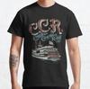 Creedence Clearwater Revival Czarny Bawełniany T-shirt z Krótkim Rękawem Unisex Unisex T-shirt