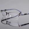 New Fashion Metal Anti-blue Light Men Business Eyewear Reading Glasses Eyeglasses Diopter+1.0 +1.5 +2.0 +2.5 +3.0 +3.5 +4.0